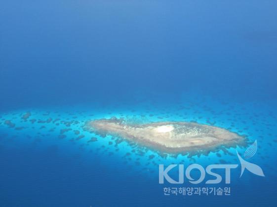 산호초로 만들어진 섬 의 사진