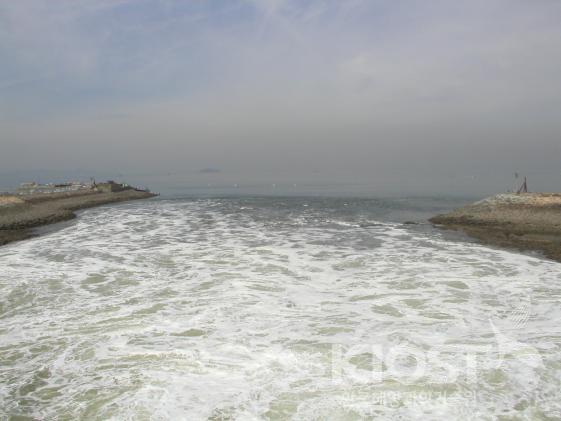 배수갑문을 통한 해역으로의 배수(시화호 연안) 의 사진