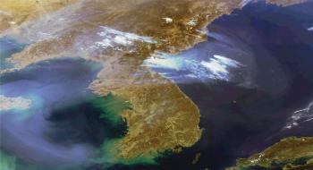 북한 지역의 산불 관측 의 사진